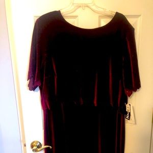 Evening Party Dress Crimson Color 22W